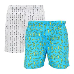 XYXX Grey & Blue Printed Cotton Boxers (Pack Of 2)-image-26