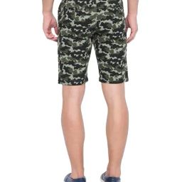 Basics Green Camo Casual Shorts image 2