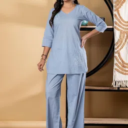 Readiprint Embroidered Tunic With Palazzo Co-Ords-image-18