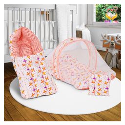 SafeChamp Lite Air Baby Bedding Set with Pillow And Sleeping Bag Combo - Orange-15