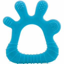 BeeBaby Finger Shape Soft Silicone Teether  with Carry Case BPA Free Teething Toy for Babies with Textured Surface for Soothing Gums. 100% Food Grade - Blue-16