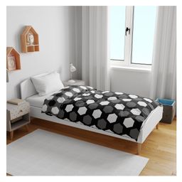 Divine Casa Micro Dohar Blanket For Toddler Upto 4 Years - Black & Grey-23