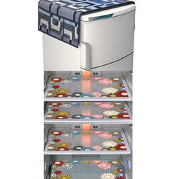 Dakshya Industries Fridge Top Cover and Fridge Mat Combo Set of 5-picture-31