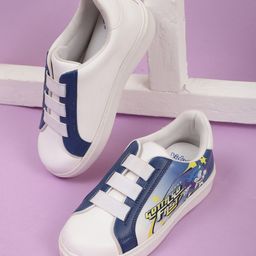 Kidsville Sonic Featuring Hedgehog Printed Slip On Shoes -Blue & White-image-1