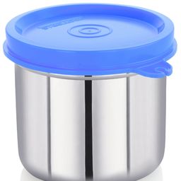 Steel Lock Flex Stainless Steel Container/Dabba with Lid Airtight for Food Storage, Easy to Carry, Leak Proof and Stackable (SL-13/240 ml) Blue.-22
