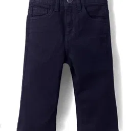 UCB Cotton Woven Full Length Solid Color Flared Jeans - Black-picture-12