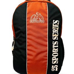 Bad Habit Velocity 25 Sports Backpack: Stylish Orange Black Design: Durable Side Pockets and Padded Mesh Back - Height 17.7 Inches-image-7