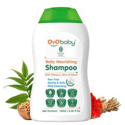 OYO BABY Gentle Baby Shampoo with Hibiscus, Khus & Neem 100ml | No Tears Formula | For Daily Moisturizing-22