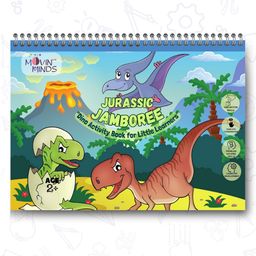 Jurassic Jamboree Mini Book | Early learning Dinosaur Montessori Activity Book with Reusable Velcro Stickers | Travel Friendly Activity Books | Mess Free Fun Activity Quiet Book - English-25