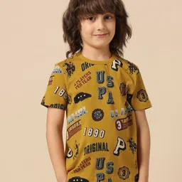 u.s. polo assn. kids Uspa Kids Boys Graphic Printed Pure Cotton T-shirt-picture-20