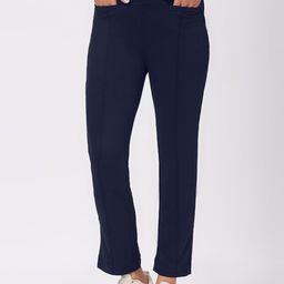 Plus Size Women Relaxed High-Rise Wrinkle Free Trousers-12