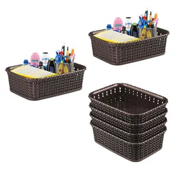 Kuber Industries Brown Set of 6 Regular Multi-Utility Organisers-17