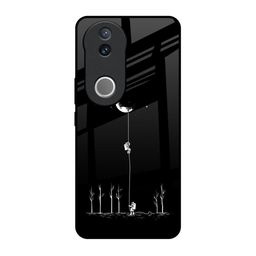 QRIOH Catch the Moon Real Printed Vivo V50e 5G Impact Resistant Back Case-6