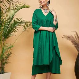 Inweave Green A Line Kurta-picture-46