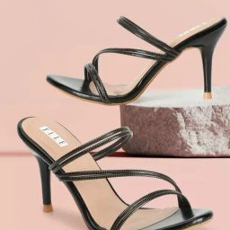 Elle Women's Black Casual Stilettos-picture-3