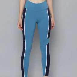 Reebok Blue Printed Sports Tights-image-74