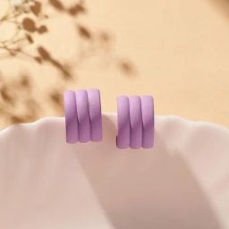 Priyaasi Purple Contemporary Ear Cuff Earring-image-2