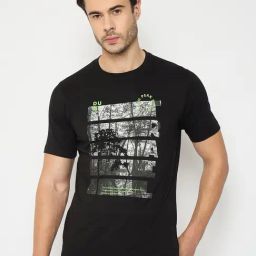 Duke Black Slim Fit Printed T-Shirt-image-40