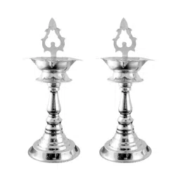 Sri Jagdamba Pearls 0.8 Silver Diya - Set of 2 image 1