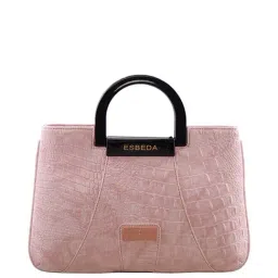 Esbeda Light Pink Textured Handbag-picture-35
