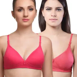Lady Lyka Multicolor Non Wired Padded T-Shirt Bra (Pack Of 2)-picture-42