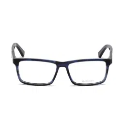 Diesel Blue Rectangular Eye Frames for Men-picture-4