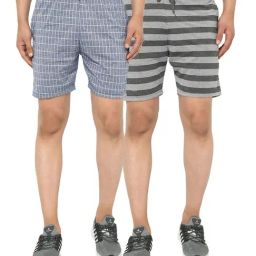 Vimal Jonney Multicolor Cotton Shorts - Pack of 2-image-30