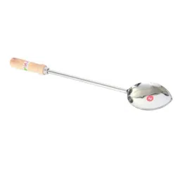HAZEL Silver & Brown Stainless Steel Spatula with Wooden Handle -Set of 1-image-97