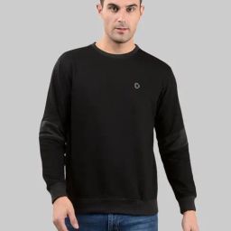 Dollar Black Regular Fit Solid Sweatshirt-picture-23