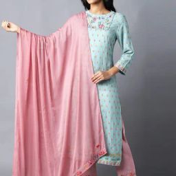 W Pink Plain Dupatta-image-20