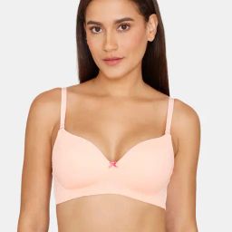 Zivame Light Pink Wireless T-Shirt Bra-image-50