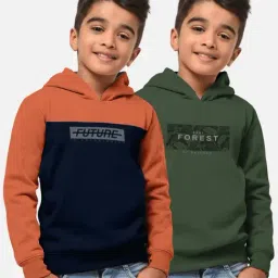 HELLCAT Navy & Olive Printed Full Sleeves T-Shirt (Pack Of 2)-image-94