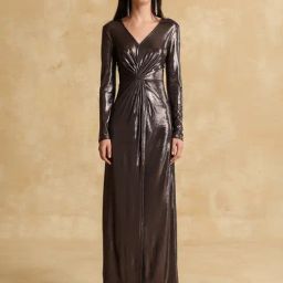 Kazo Silver Embellished Maxi Dress-image-122