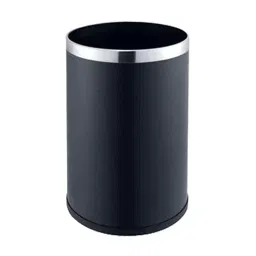 MOFNA Black Stainless Steel Solid Open Top Dustbin 8x12 Inch, MSSB202-image-2