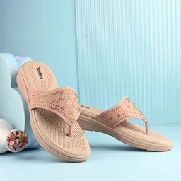 The Roadster Lifestyle Co Lazer Cut Embellished T strap Flats-image-20