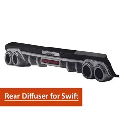 Auto Pearl Bumper Diffuser Reflector ABS Rear Compatible For Maruti Suzuki Swift 2018, Diffuser_Swift_Rear image 3