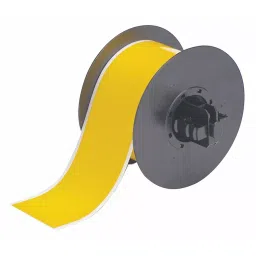 BRADY Continuous Label Roll 2-1/4 inch Width Polyester Yellow, 6UNE4 (Roll of 100 Feet)-14