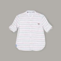 Fame Forever by Lifestyle Kids Multicolor Cotton Striped Full Sleeves Shirt-image-8