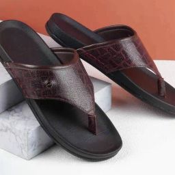 Metro Men's Maroon Thong Sandals-image-80