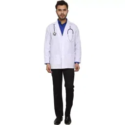 Youth Robe YR Full Sleeve White Cotton Lab Coat for Men (Size L)-image-97