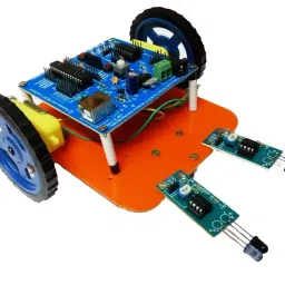 Invento Micro-controller Small Line Tracking Smart Car Line Following Robot LFR DIY Kit ISC 360-25