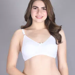 Lux Venus White Full Coverage Non-Wired Bra With Adjustable Strap image 1