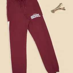 Pantaloons Junior Boys Karanda Red Printed Joggers-picture-25