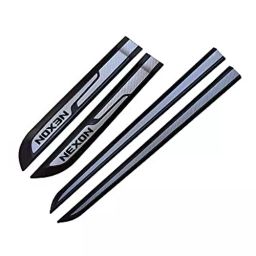 Auto Pearl Car Door Side Beading Moulding ‎Black & Silver Compatible For Tata Nexon (Set of 4 Pcs)-30