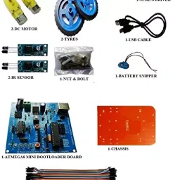Invento Micro-controller Small Line Tracking Smart Car Line Following Robot LFR DIY Kit ISC 360 image 2