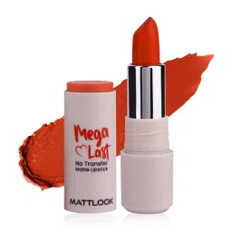 Matt Look Mega Last No Transfer Matte Lipstick Candy Red-01 - 3.8 gm image 1