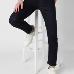 Peter England Navy Cotton Slim Fit Jeans-image-47