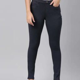 Go Colors! Navy Chequered Jeggings-picture-23