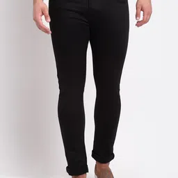 LOUIS STITCH Men Black Solid Comfort Slim Fit Stretchable Jeans-image-20