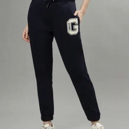 Gant Navy Logo Print Joggers-image-21
